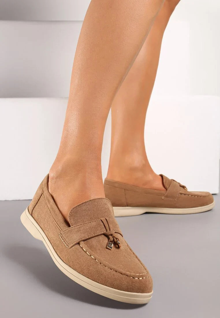 Mocassins à franges en suède souple et léger pour femmes