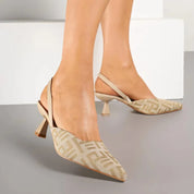 Escarpins Bicolores à Talons Fins confortables à bout pointu pour femme