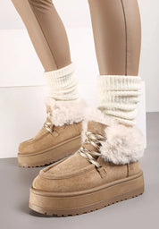 UGG à plateforme avec fourrure