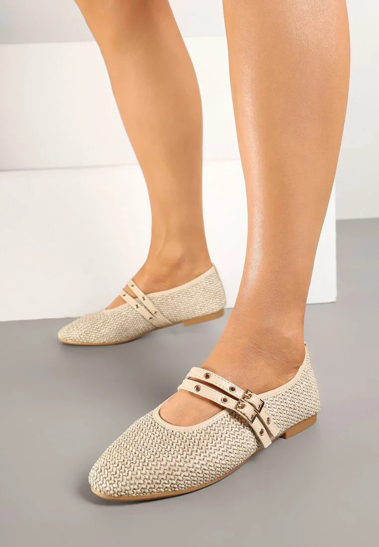 Ballerines plates avec brides à boucle