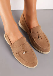 Mocassins à franges en suède souple et léger pour femmes