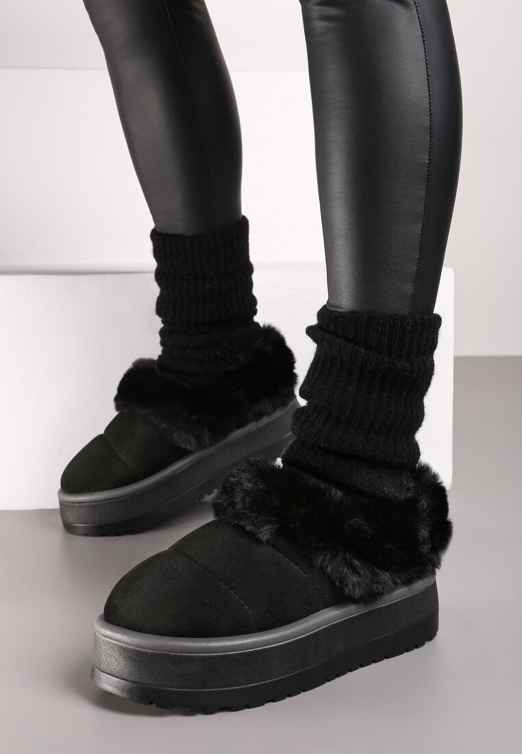 UGG à plateforme avec fourrure