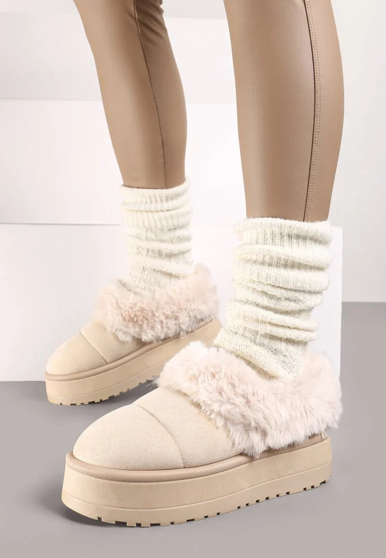 UGG à plateforme avec fourrure