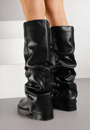 Bottes à volants avec imitation de jambe