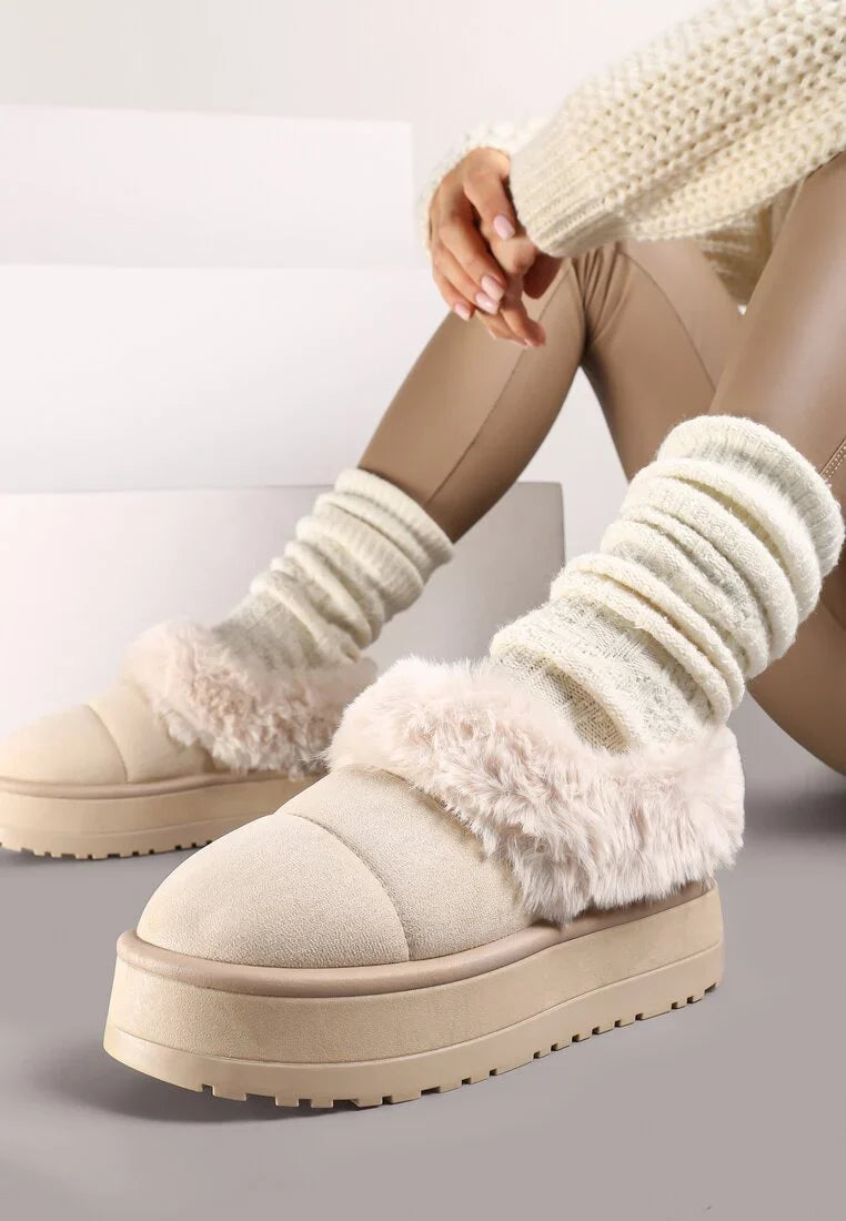 UGG à plateforme avec fourrure