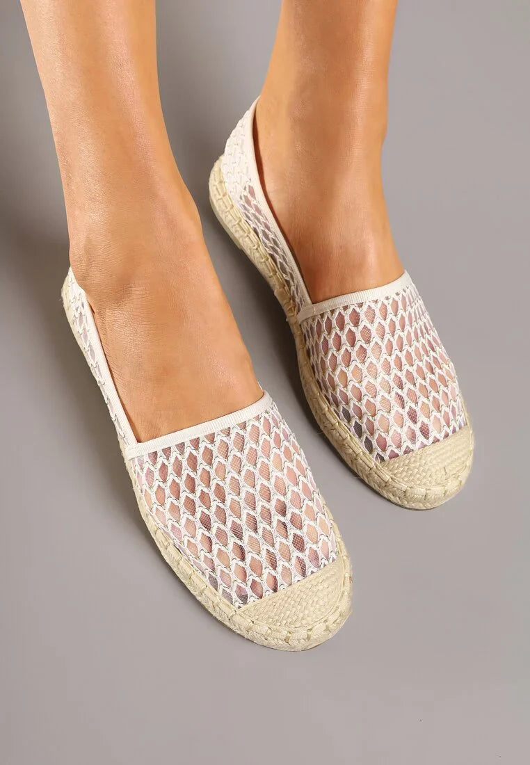 Ballerines en maille noire décorées de tresse