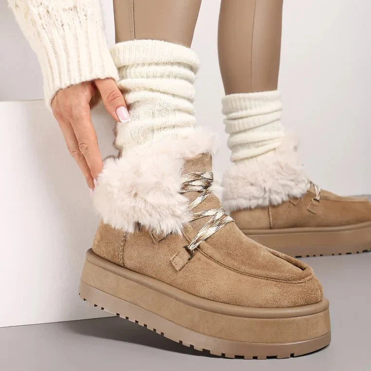 UGG à plateforme avec fourrure