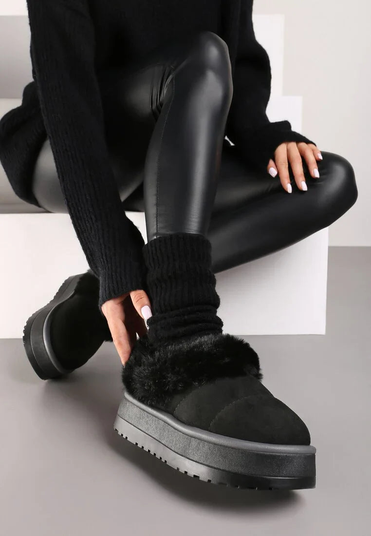 UGG à plateforme avec fourrure