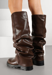 Bottes à volants avec imitation de jambe