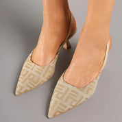 Escarpins Bicolores à Talons Fins confortables à bout pointu pour femme