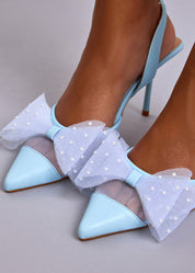 élégantes escarpins avec nœud à pois