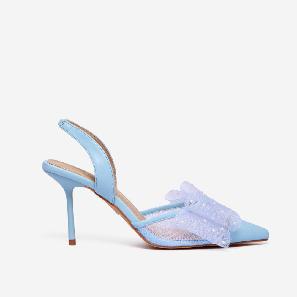 élégantes escarpins avec nœud à pois