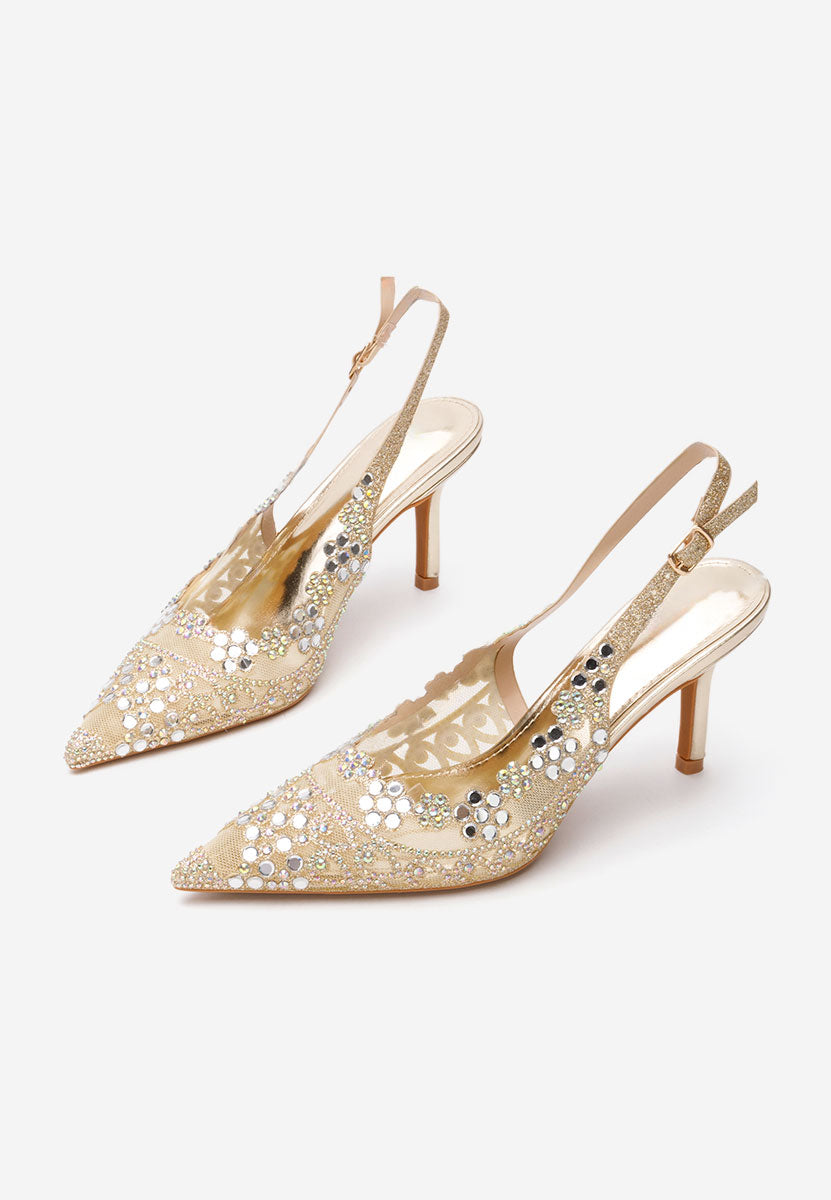 Escarpin à bride arrière ornées de strass