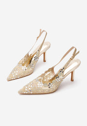 Escarpin à bride arrière ornées de strass