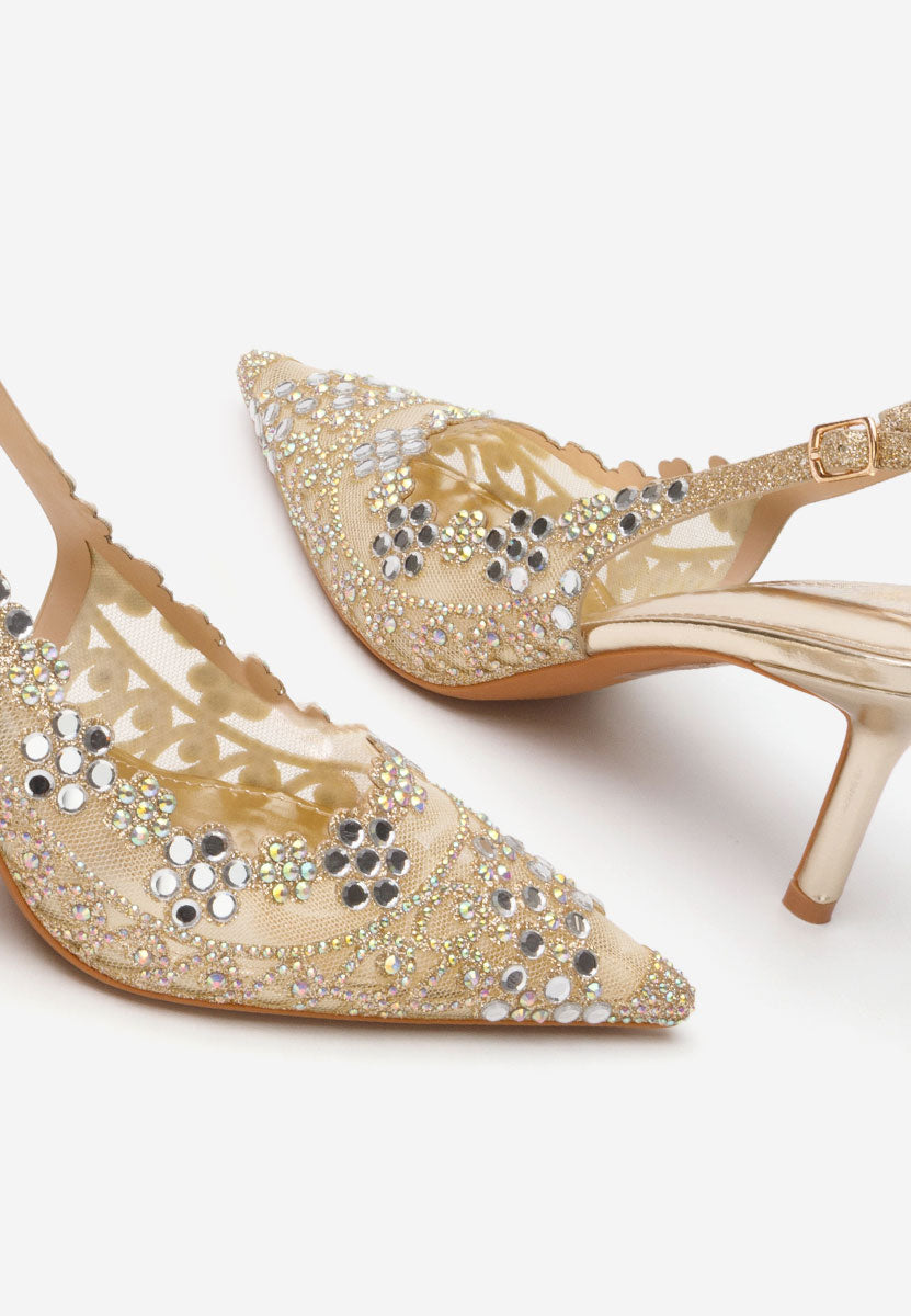 Escarpin à bride arrière ornées de strass