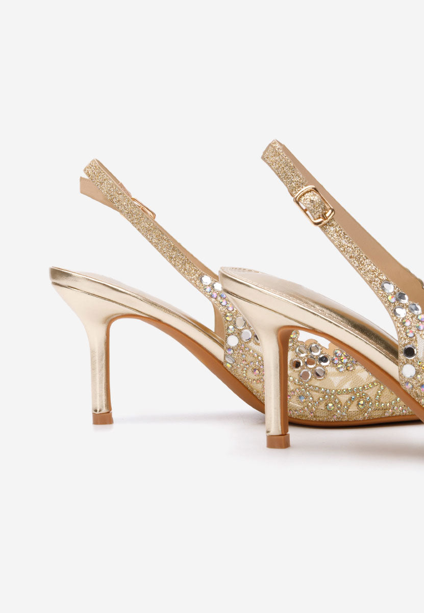 Escarpin à bride arrière ornées de strass