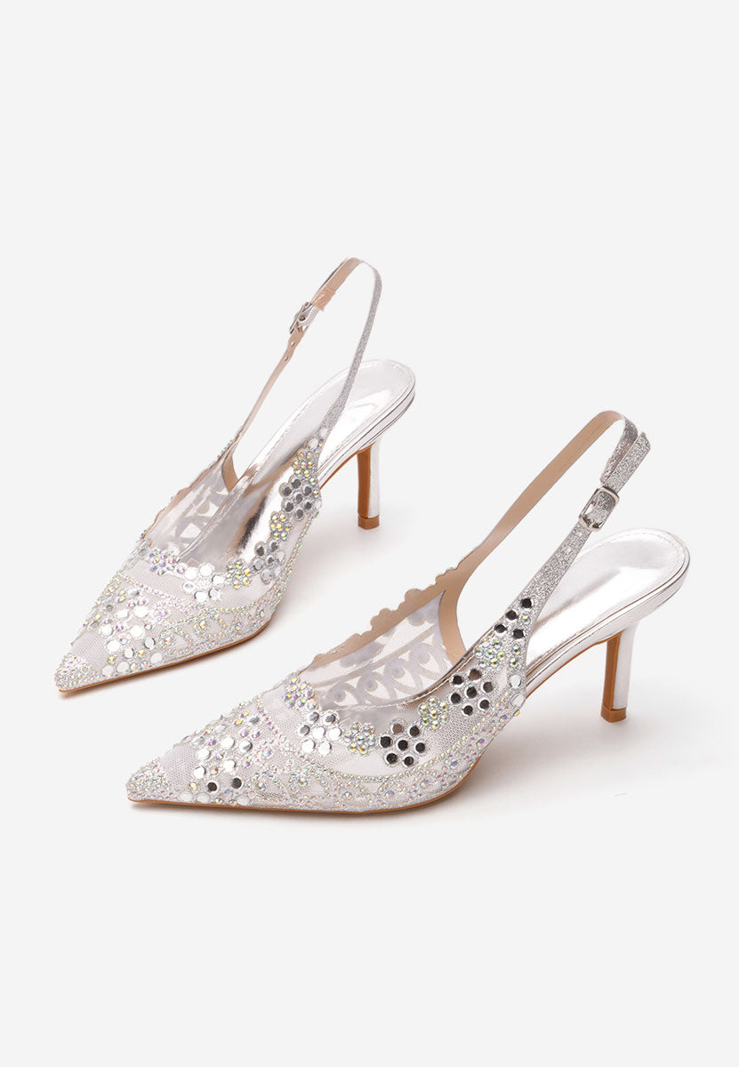 Escarpin à bride arrière ornées de strass