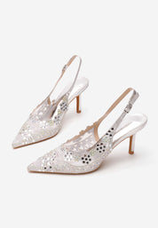 Escarpin à bride arrière ornées de strass