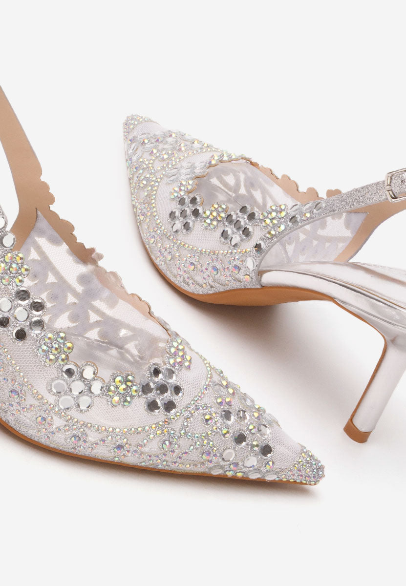 Escarpin à bride arrière ornées de strass