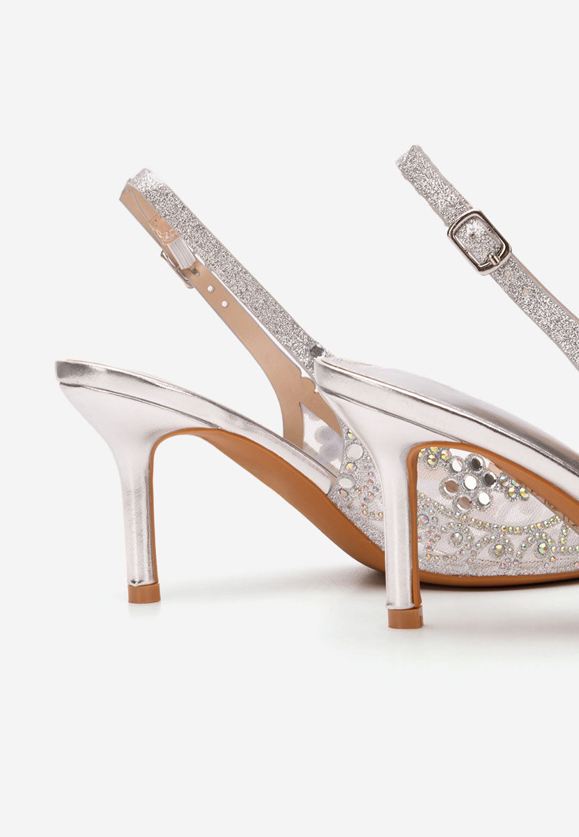 Escarpin à bride arrière ornées de strass