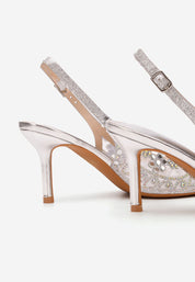 Escarpin à bride arrière ornées de strass