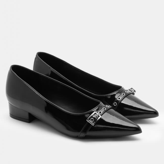 Ballerines à talons à lanières