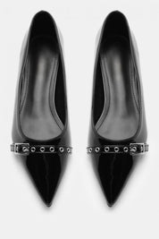 Ballerines à talons à lanières