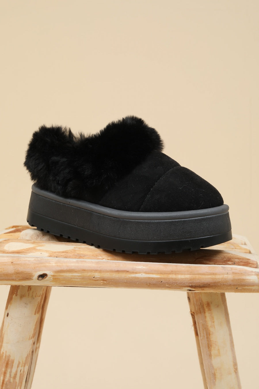 UGG à plateforme avec fourrure