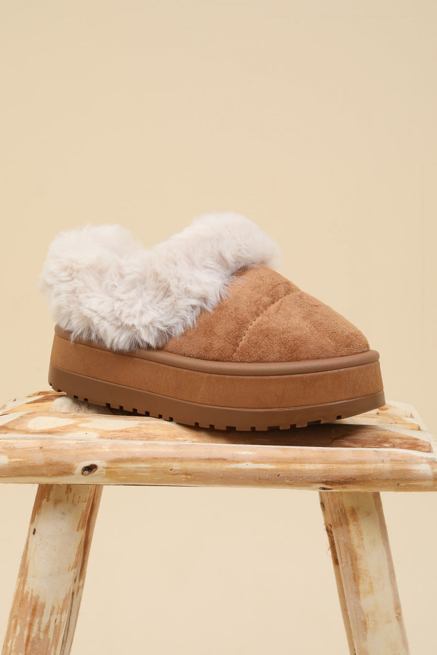 UGG à plateforme avec fourrure