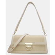 Sac à main élégant en tissu brodé et cuir