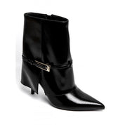 Demi bottes à talons hauts à boucle métallique