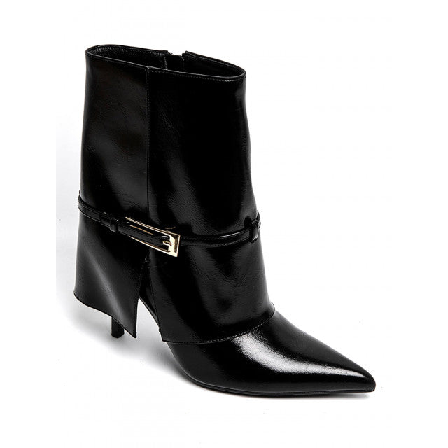 Demi bottes à talons hauts à boucle métallique