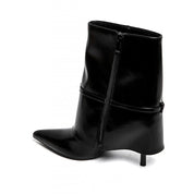 Demi bottes à talons hauts à boucle métallique