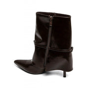 Demi bottes à talons hauts à boucle métallique