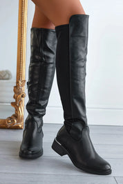 Bottes cavalières bi-matières