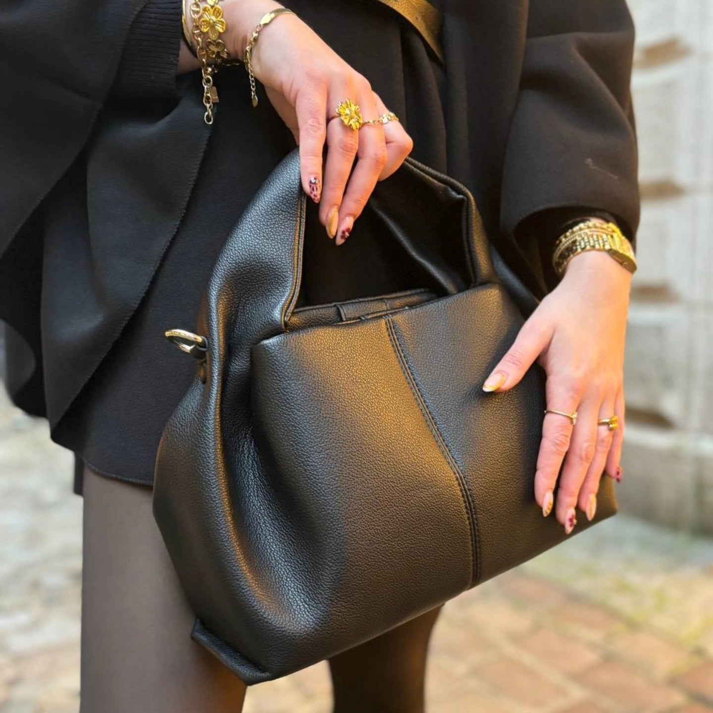 Sacs Fourre-Tout À Bandoulière En Cuir Véritable En Forme De Nuage Pour Femmes