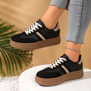 Baskets iconiques noires à semelle épaisse