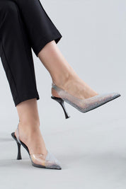 Escarpins à talon transparent