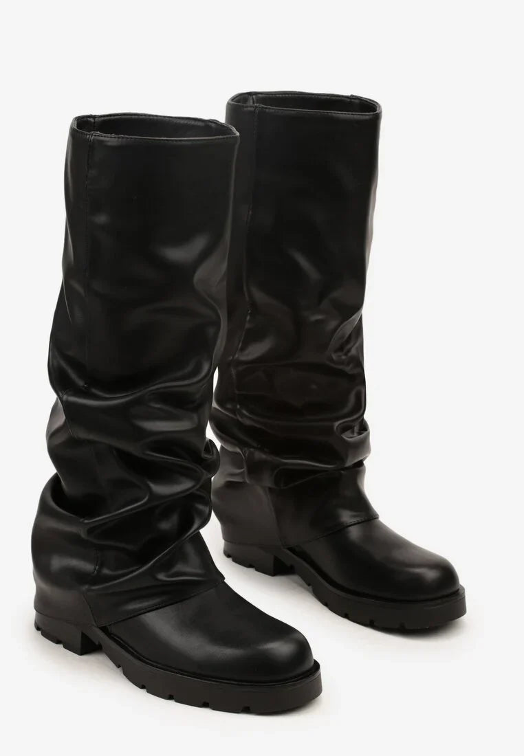 Bottes à volants avec imitation de jambe