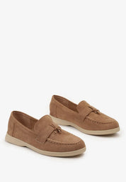 Mocassins à franges en suède souple et léger pour femmes