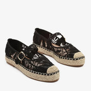 Ballerines en toile style espadrilles avec un effet tressé façon osier