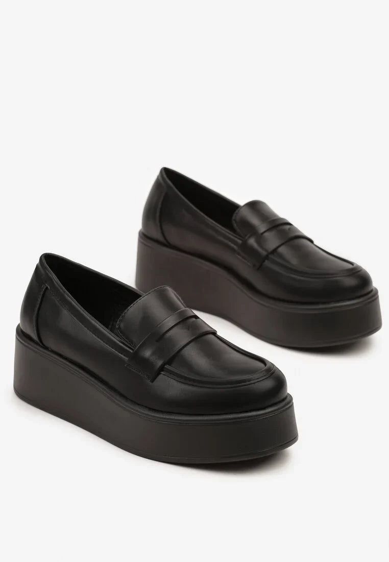 Mocassins à plateforme avec bride décorative