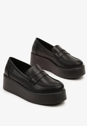 Mocassins à plateforme avec bride décorative