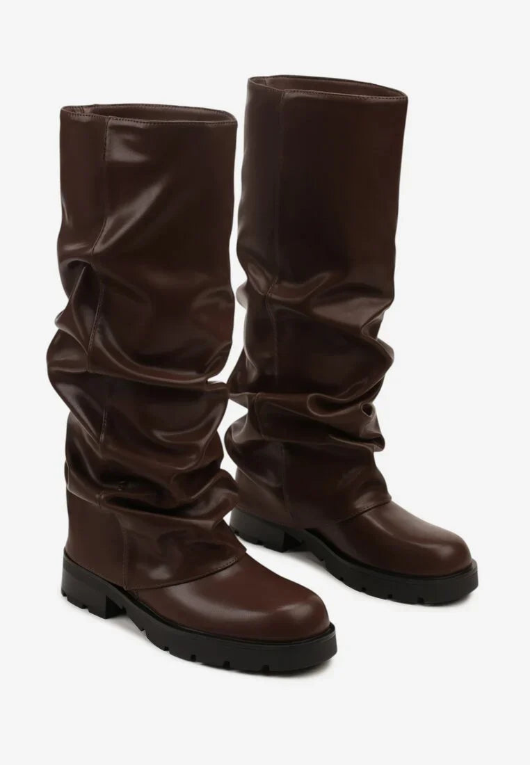 Bottes à volants avec imitation de jambe