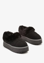 UGG à plateforme avec fourrure