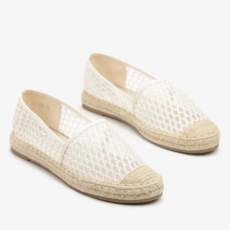 Ballerines en maille noire décorées de tresse