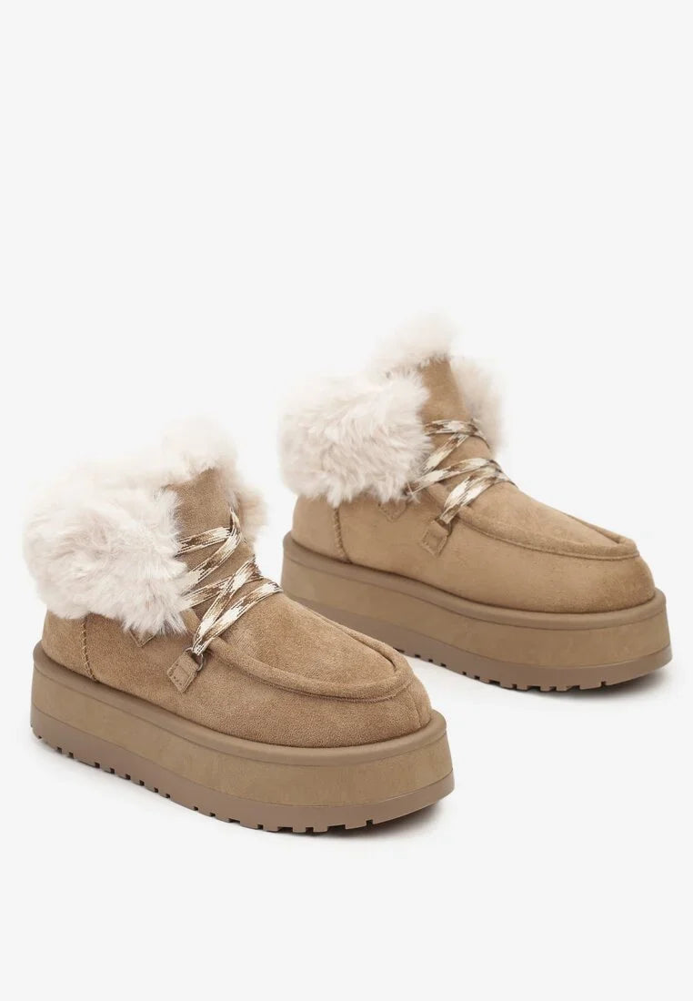 UGG à plateforme avec fourrure