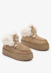 UGG à plateforme avec fourrure