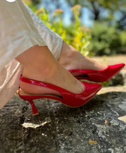 Escarpins vernis à talon fin