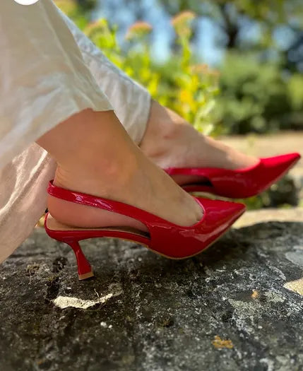 Escarpins vernis à talon fin